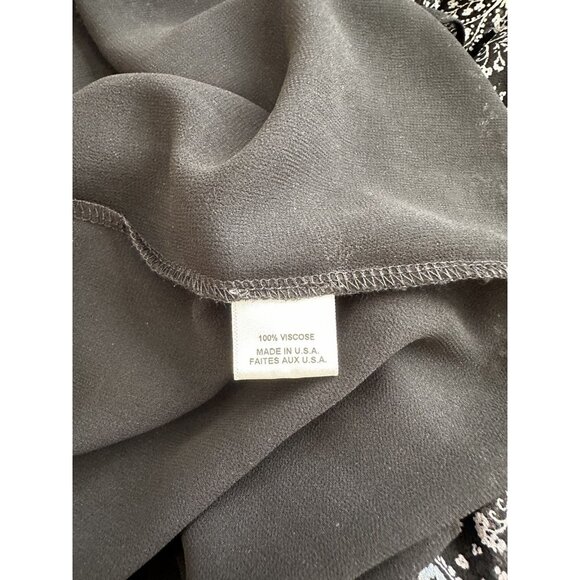 MISA LA Marcele Bell Sleeve Printed Bohemian Midi Dress Black Blue Small - Picture 9 of 9